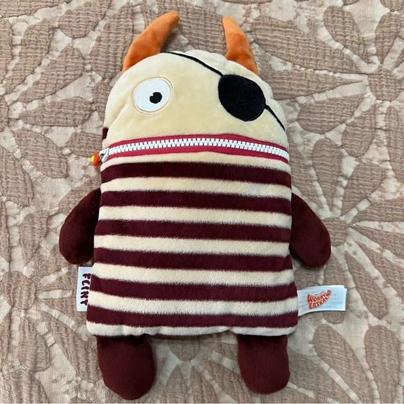 Gerd Hahn's Worry Eaters Flint Pirate Stuffed Plush Zipper Mouth Pouch Toy. OS. - Picture 2 of 9